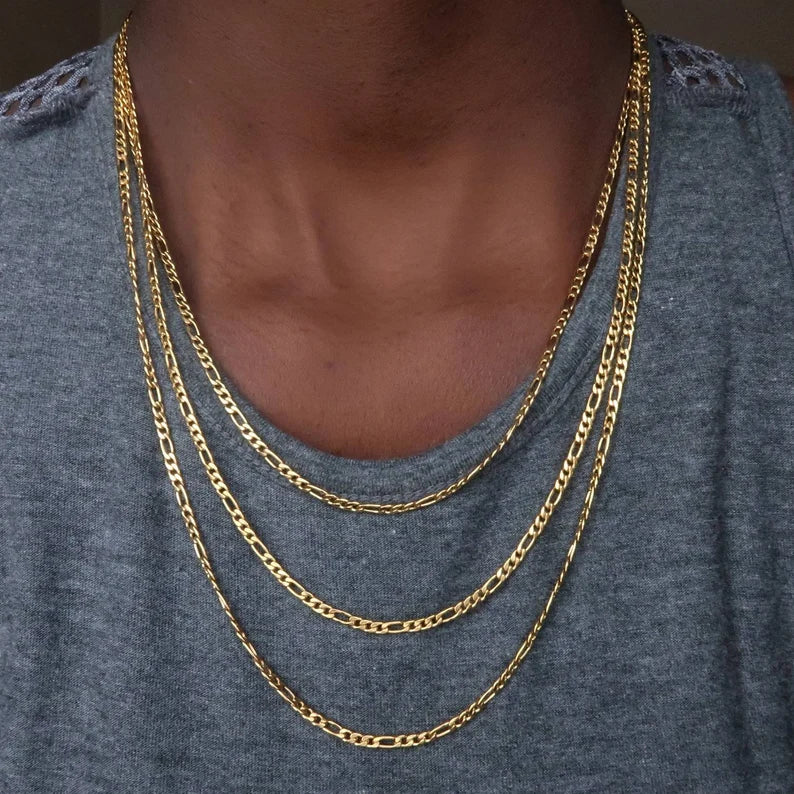 14K Solid Yellow Gold Round Mesh Chain 3.5 mm | CultureTaste