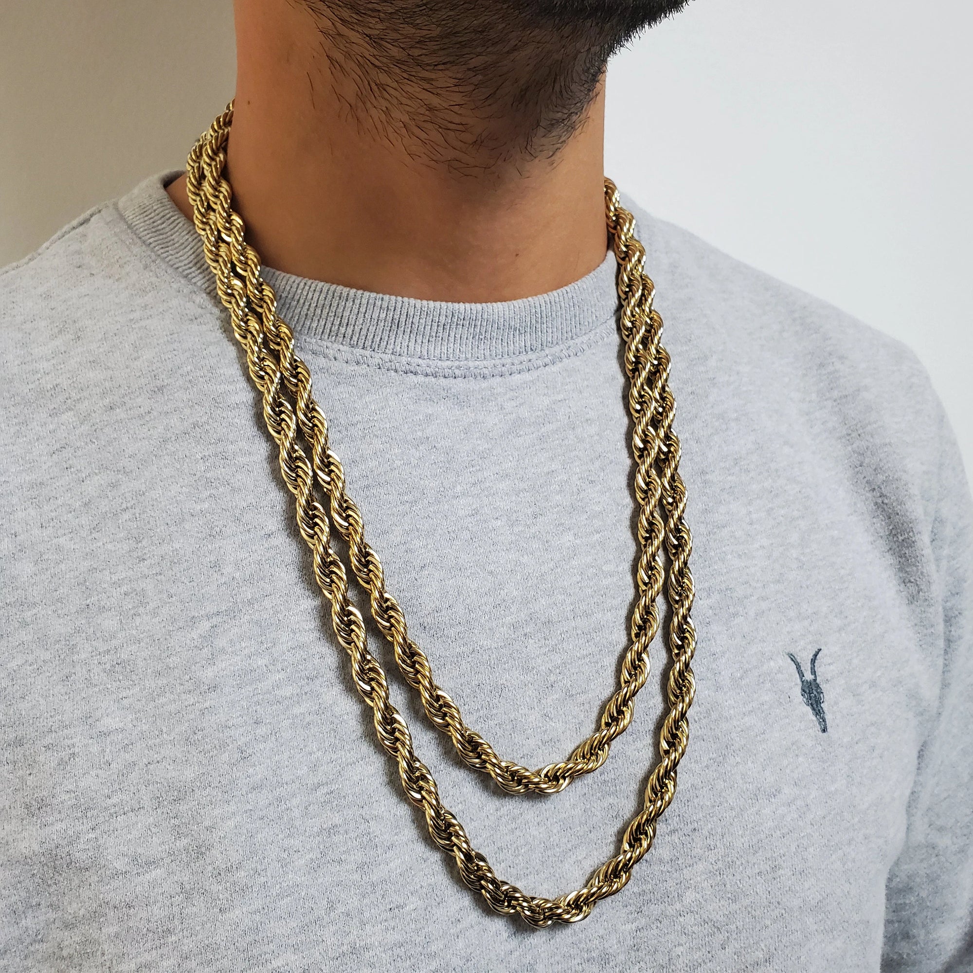 8mm rope chain on neck deals